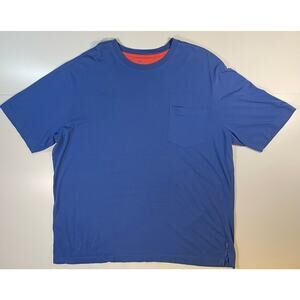 Tommy Bahama Relax Pocket Tee Mens Sz XL Blue Supima Cotton Crew Shirt coastal